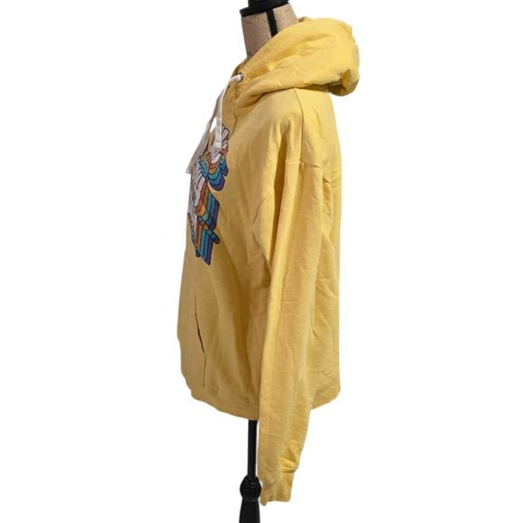 Walt Disney World Yellow Rainbow Logo Hoodie Size‎ Medium - Picture 3 of 5